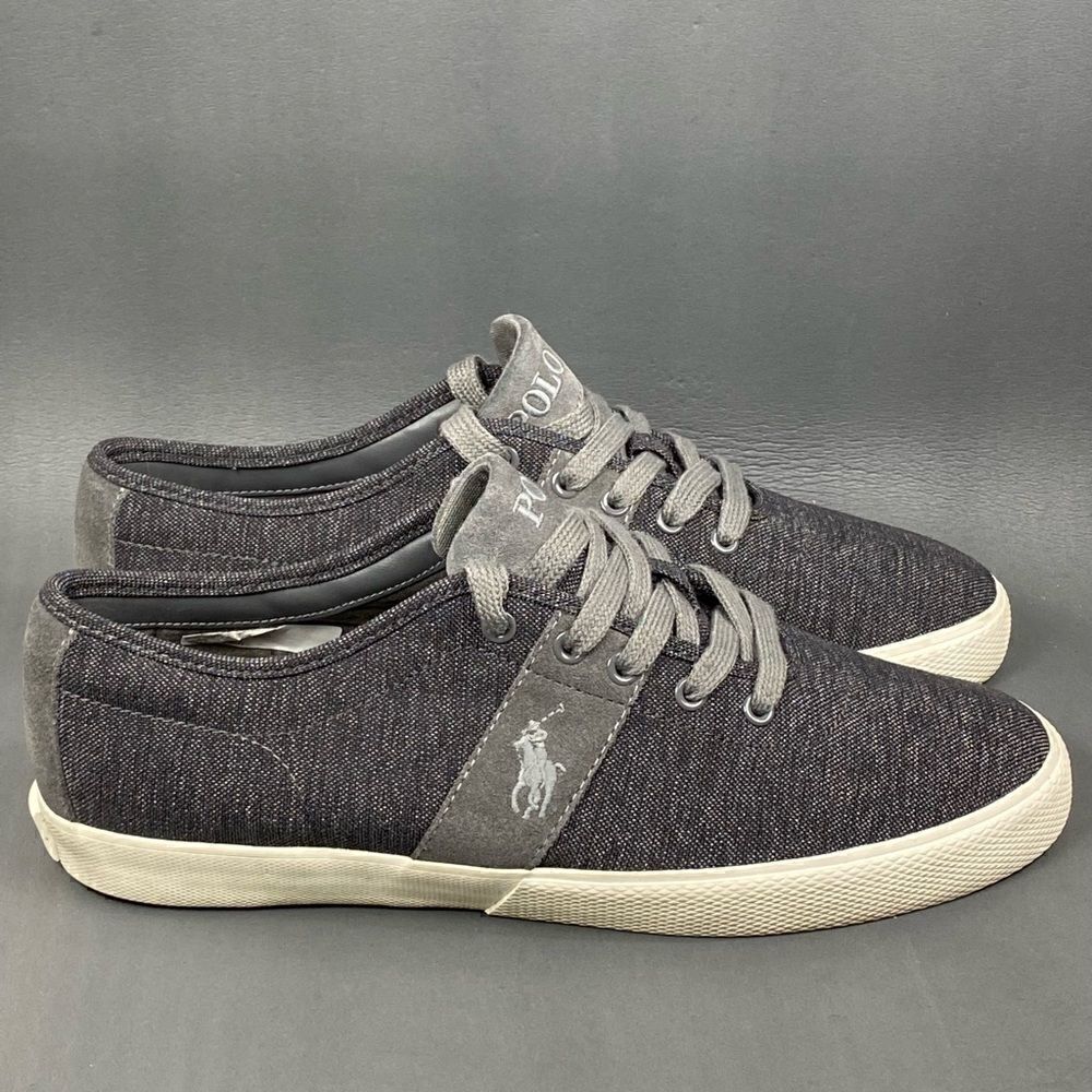 Polo Ralph Lauren Halford Nail Head Fabric Sneaker Shoes Mens Size 8.5